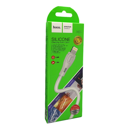 Кабель usb hoco x61 /s/ lightning белый (***)