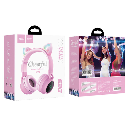 Беспроводные наушники hoco w27 cheerful (большие) серые