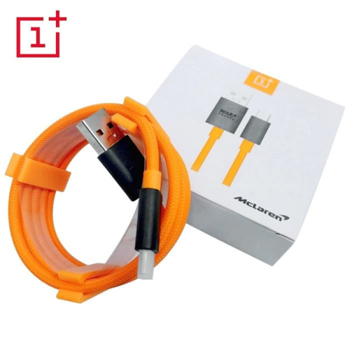Кабель usb type-c метерчатый one plus mclaren c202a черно-оранжевый
