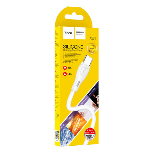 Кабель usb hoco x61 /s/ type-c белый (***)