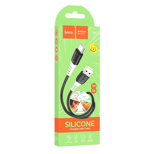 Кабель usb hoco x82 /s/ type-c (3a/1m) черный
