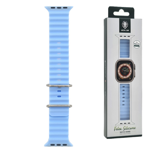 Ремешок green lion felex silicone для Apple watch ultra 49mm голубой