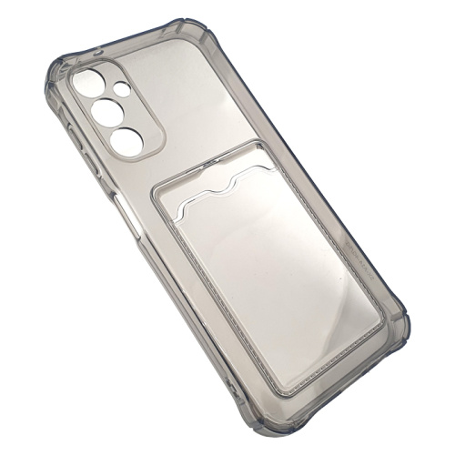 Чехол-силикон card holder Samsung a14 темно-прозрачный