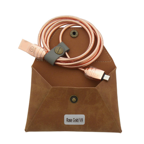 Кабель usb wuw x10 micro 1м розовое золото