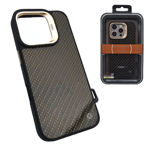 Чехол-крышка #84 kajsa carbon fiber для iphone 16 pro max gold