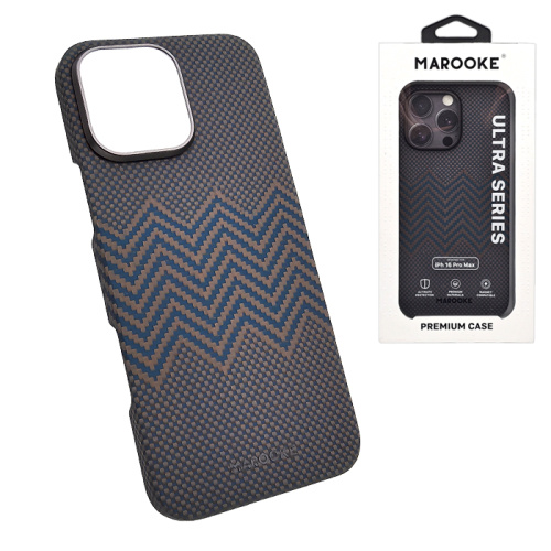 Чехол-крышка marooke зигзаг для iphone 16 pro сине-коричневый