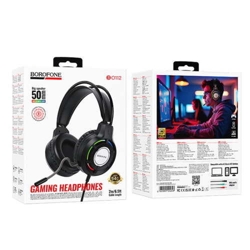 Наушники игровые borofone bo112 черные