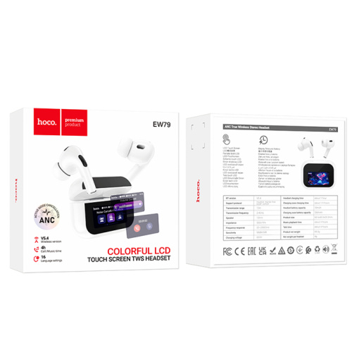 Hoco tws ew79 с экраном белые