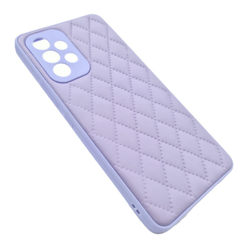 Чехол-крышка silicone case стеганый мягкий Samsung a53 сиреневый