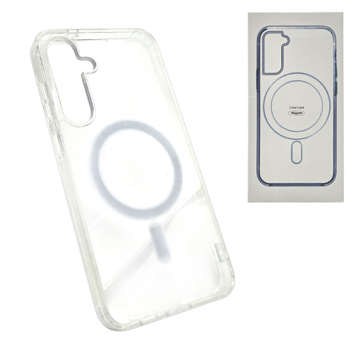 Чехол-силикон #62 clear case magsafe (magnetic) для Samsung s25 прозрачный 