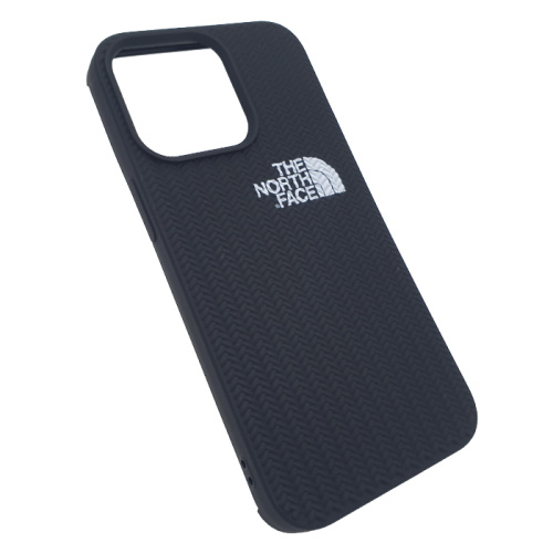 Чехол-силикон the north face зигзаг для iphone 14 pro max черный