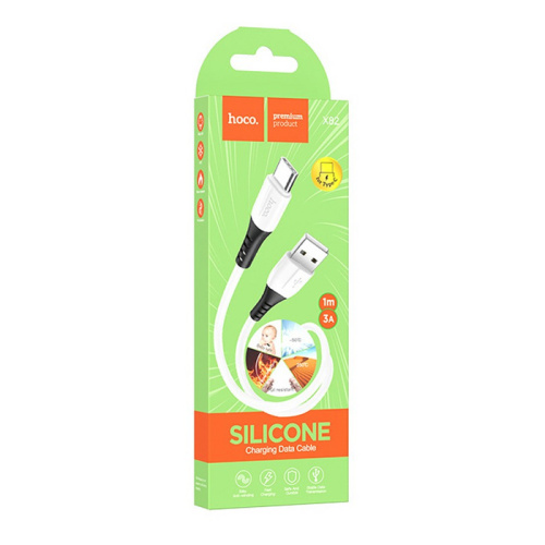 Кабель usb hoco x82 /s/ type-c (3a/1m) белый
