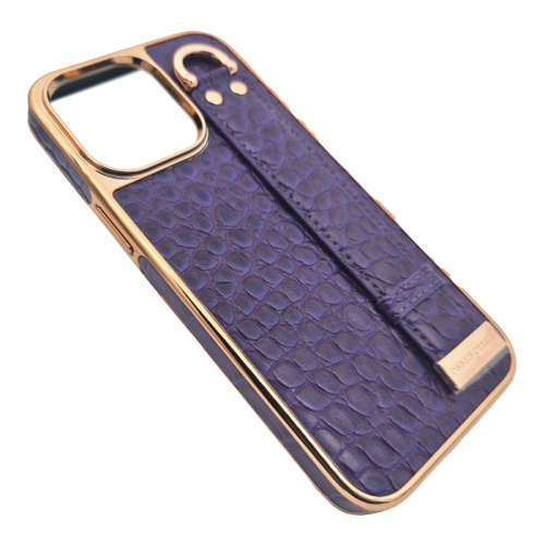 Чехол крышка onegif croco grip для iphone 14 pro max фиолетовый