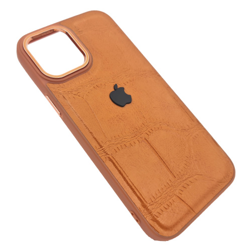 Чехол-крышка beauty croco для iphone 12 pro max оранжевый