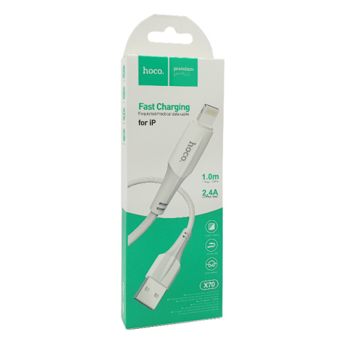 Кабель usb hoco x70 lightning белый (***)