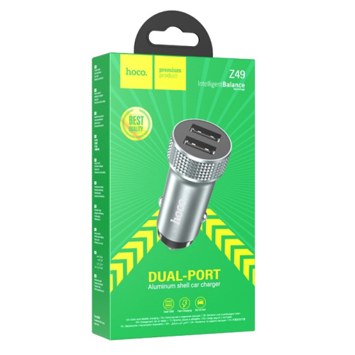 Азу hoco z49a (usb/qc3.0) серое