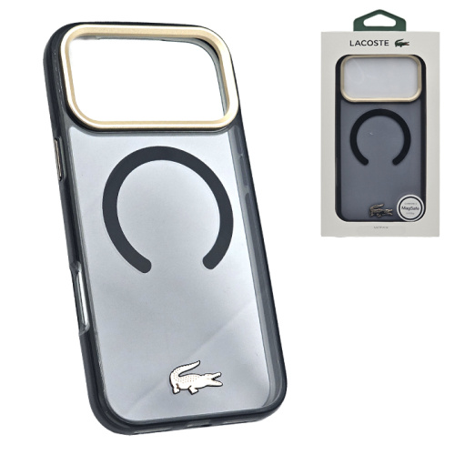 Чехол-крышка #32 lacoste (magsafe) для iphone 17 pro черный (lufwak)