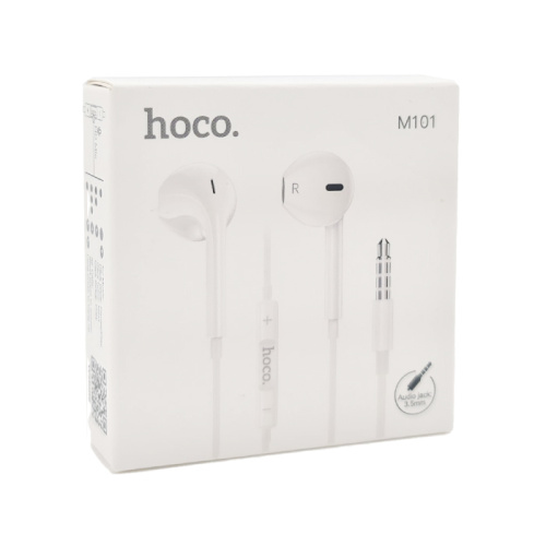 H/f (3.5mm) hoco m101 с микрофоном белые