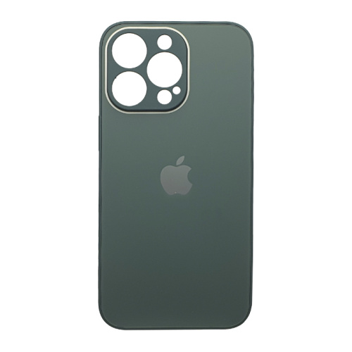 Чехол крышка с матовым стеклом для iphone 13 pro max болотный