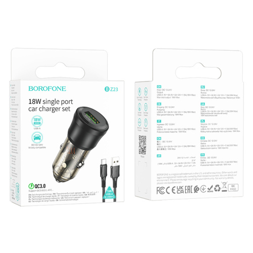 Азу borofone bz23 (usb totype-c) 18w черное 