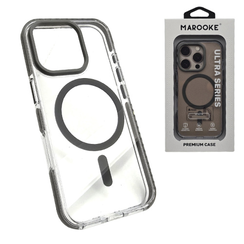Чехол-крышка marooke m01 прозрачный противоударный для iphone 16 pro прозрачный-титан