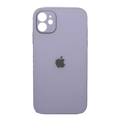 Чехол крышка с глянцевым стеклом для iphone 11 сиреневый