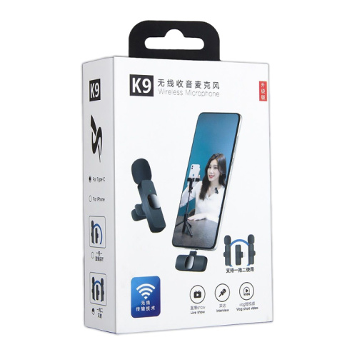 Микрофон петличный k9 type-c черный