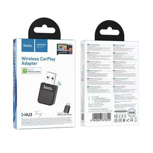 Адаптер wi-fi hoco hu3 черный