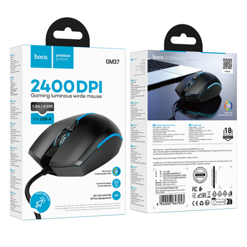 Мышь hoco gm37 беспроводная черная