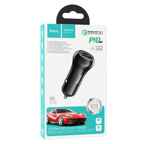 Азу hoco z38 (usb/pd/20w) черный