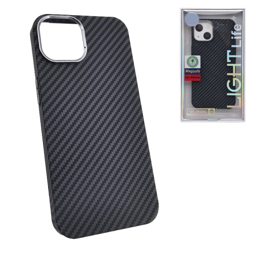 Чехол-крышка #47 light carbone (magsafe) для iphone 15 черный