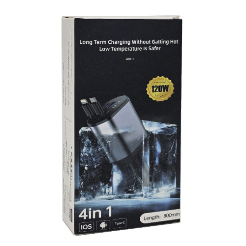 Азу с1 4в1 с/l/voltage (usb/pd/120w) серый