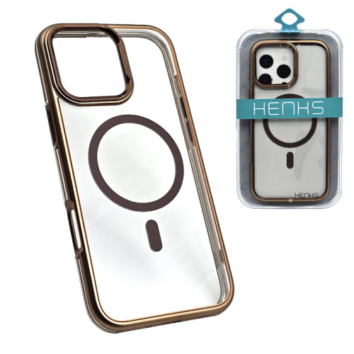 Чехол-крышка henks #56 crystal shield magsafe для iphone 16 pro пустынный титан
