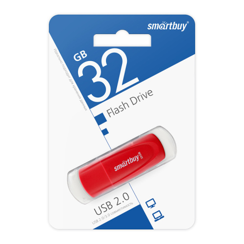 32gb usb smartbuy scout красный