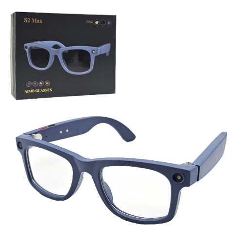 Очки smart glasses s2 max (ai, камера,динамики) синие