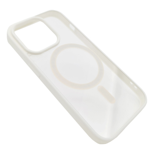 Чехол-силикон #71 clear case magsafe (magnetic) для iphone 14 pro белый