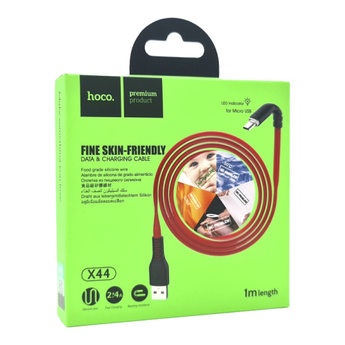 Кабель usb hoco x44 micro красный (***)