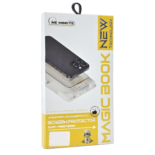 Стекло защитное mgic book (с аппликатором) iphone 13/13pro/14 черное