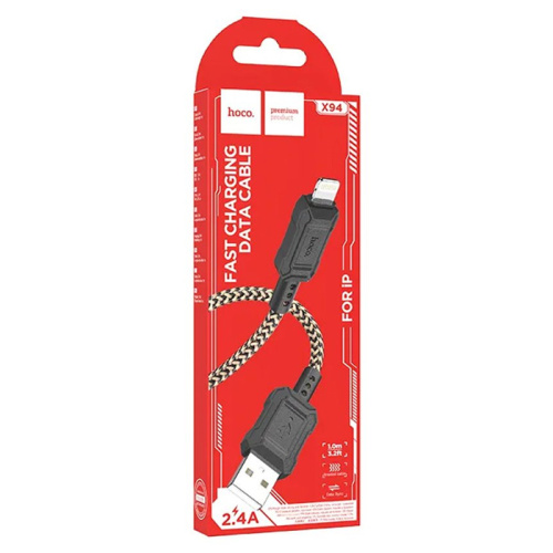 Кабель usb hoco x94 lightning золотой