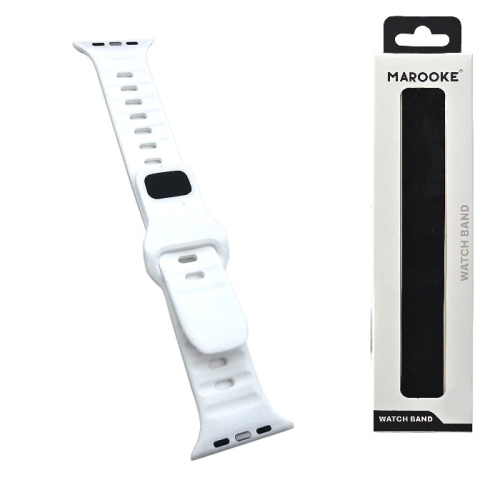 Ремешок marooke watchband силикон рельеф (42/44/45/49мм) белый