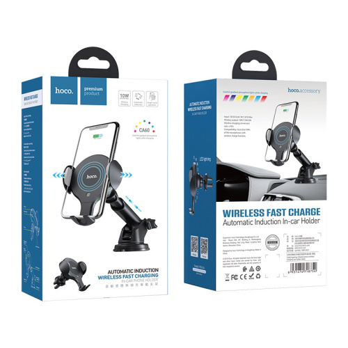 Автодержатель/бзу hoco ca60 10w черный