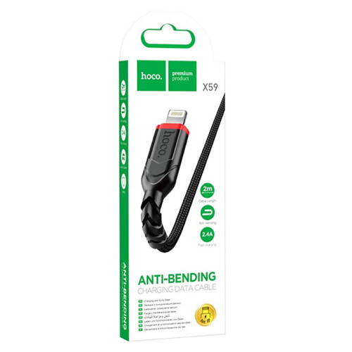 Кабель usb hoco x59 lightning 2м черный
