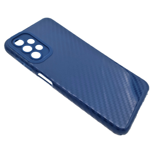 Чехол-силикон глянец carbon Samsung a13 4g синий