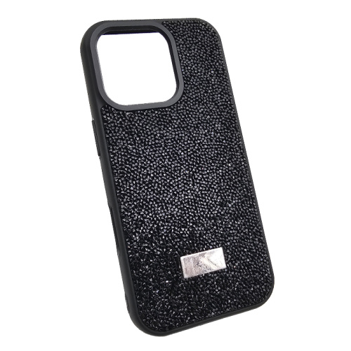 Чехол-крышка swarovski стразы для iphone 16 pro max черный
