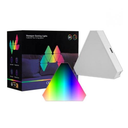 Лампа светодиодная hexagon rgb треугольники 