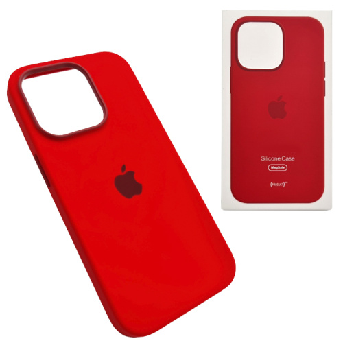Чехол-крышка silicone case magsafe для iphone 14pro красный