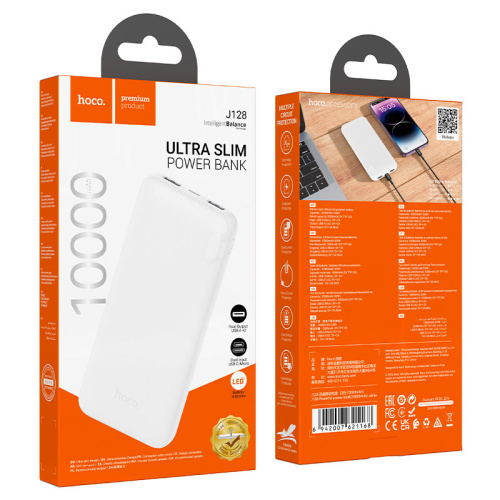 Пзу hoco j128 10000mah (2a) белый