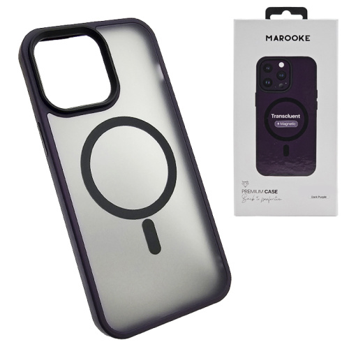 Чехол-крышка marooke transcluent magnetic для iphone 14 pro max темный фиолетовый 