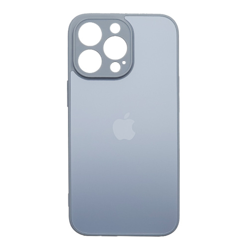 Чехол-силикон silicone case стекло (cam.protec) для iphone 13 pro max (6.7) голубой 