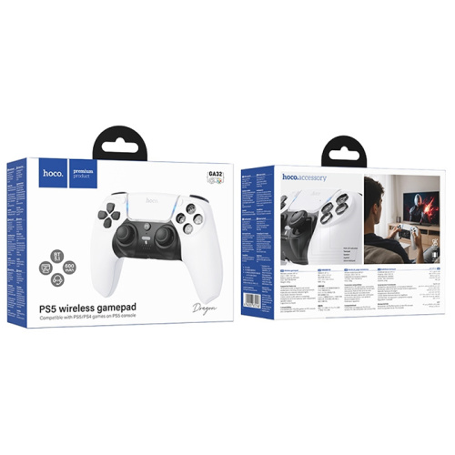Джойстик hoco ga32 для ps5 белый